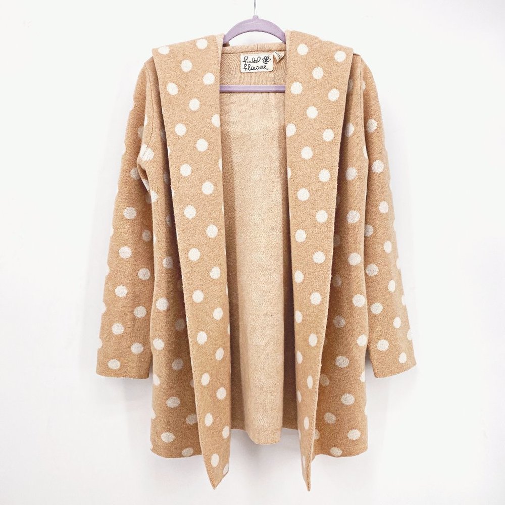 Field Flower Dottie‎ Polka Dot Hooded Sweater Coat